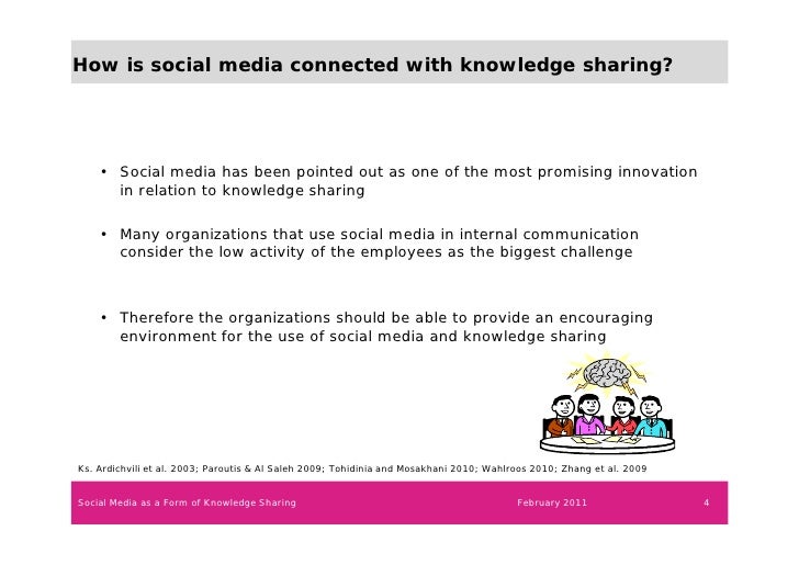Social Media as a Form of Knowledge Sharing