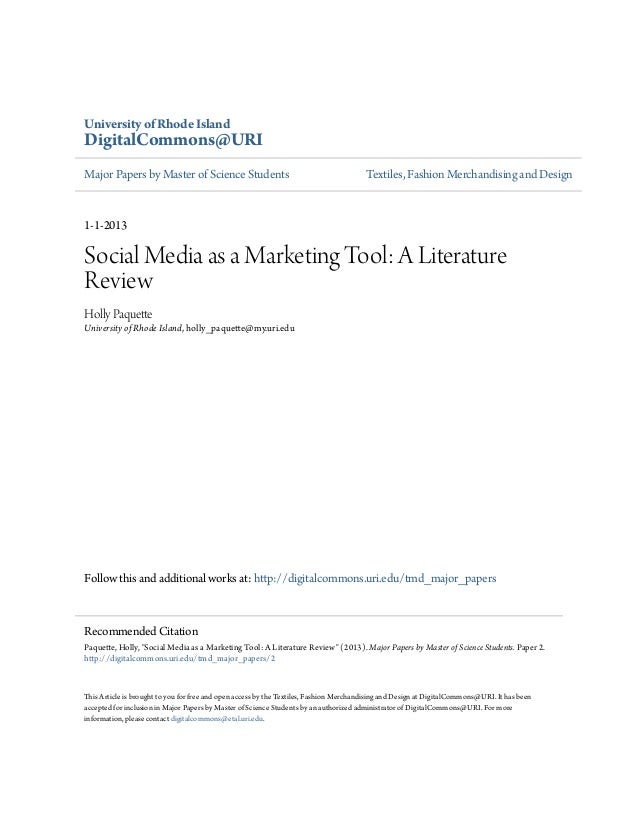 Master thesis social media marketing