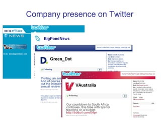 Company presence on Twitter 