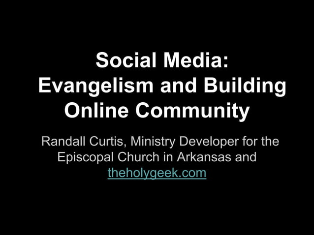 Social media as evangelism PPT
