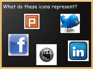 What do these icons represent?

 
 
 
 
 