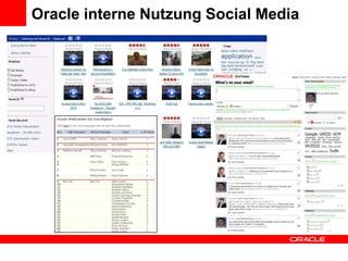 Oracle interne Nutzung Social Media