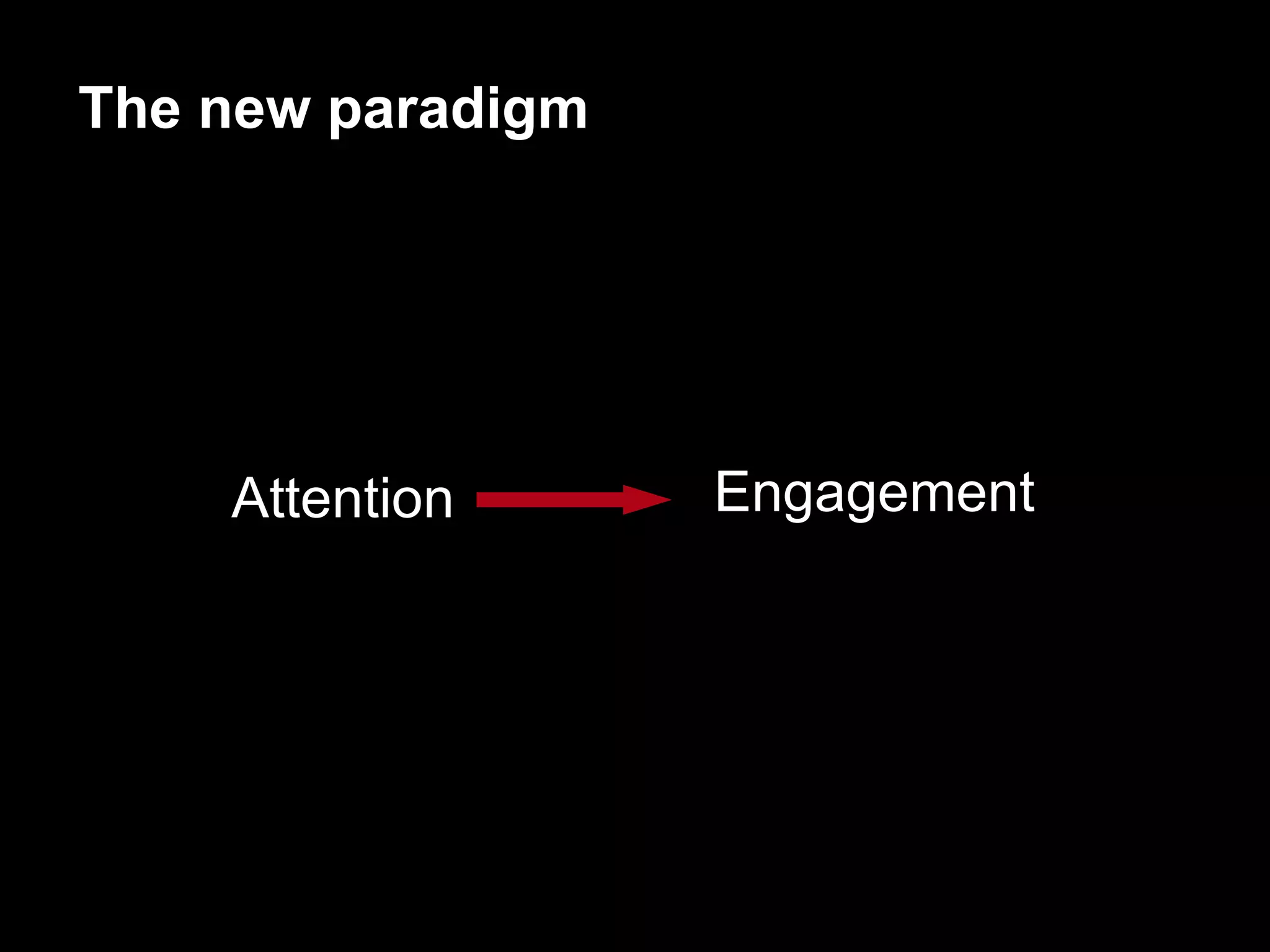 Attention Engagement The new paradigm 