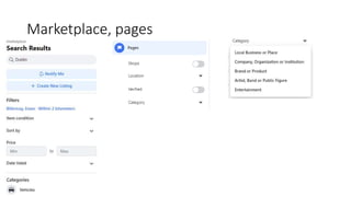 Marketplace, pages
 