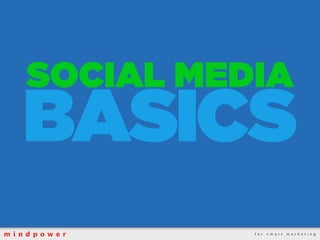 SOCIAL MEDIA
BASICS
 