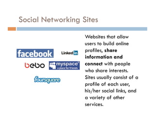 Blogs Short for ‘web log’, a blog is an  online diary —a  website maintained by an individual that features regular entries of commentary, descriptions of events, or other material such as graphics or video. 