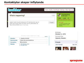 Kontaktytor skapar inflytande