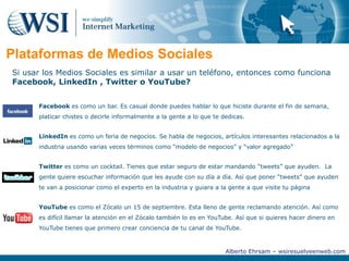 Al contrario, los medios tradicionales es similar a usar un megáfono para difundir un mensaje unilateral.Usar Medios sociales es como usar el teléfonoAlberto Ehrsam – wsiresuelveenweb.com