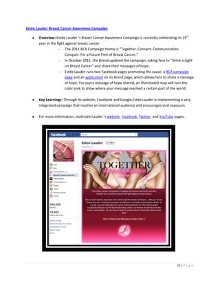 Estée Lauder: Breast Cancer Awareness Campaign

       Overview: Estée Lauder ’s Breast Cancer Awareness Campaign is curre...