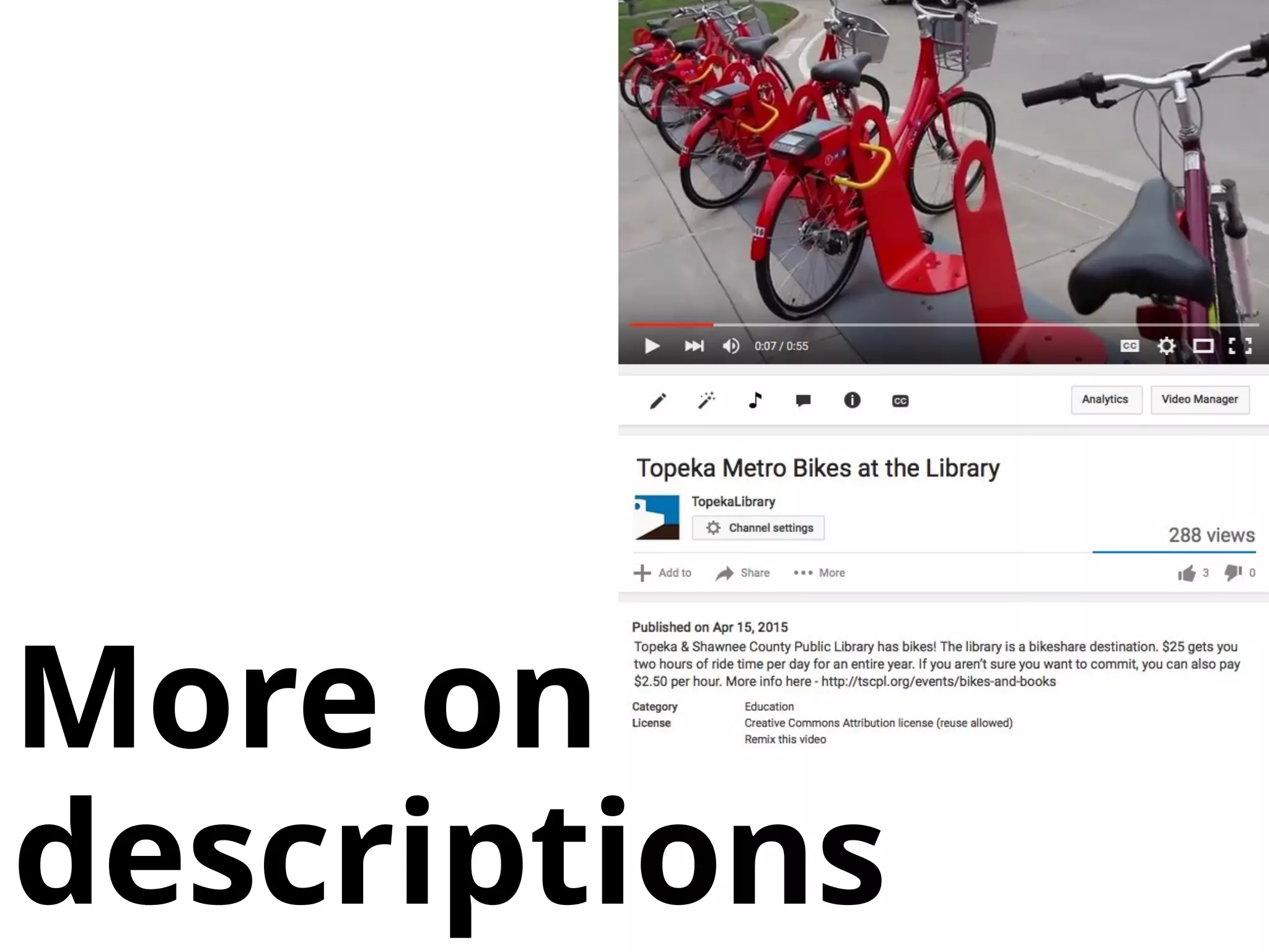 More on
descriptions