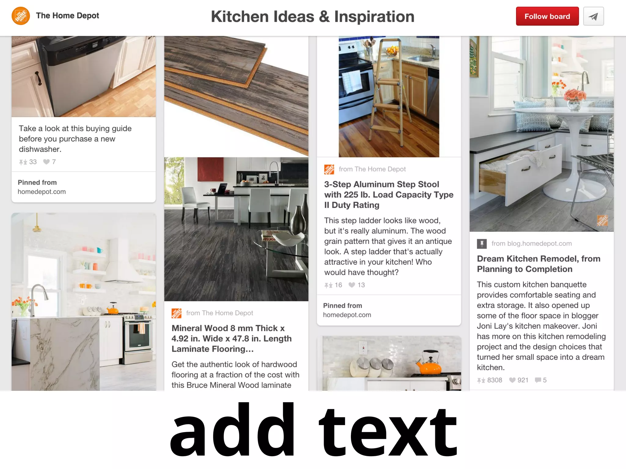 add text