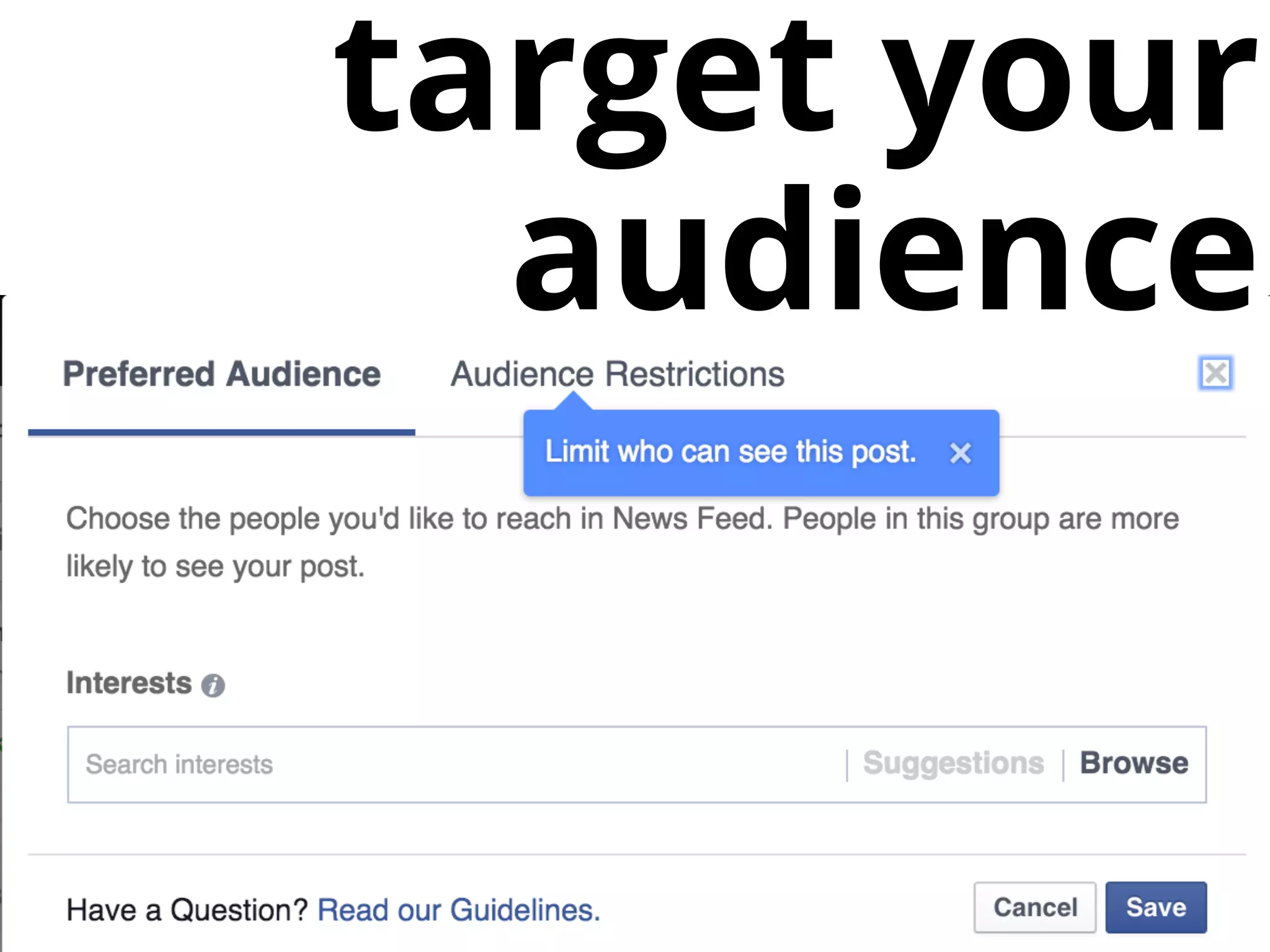 target your
audience