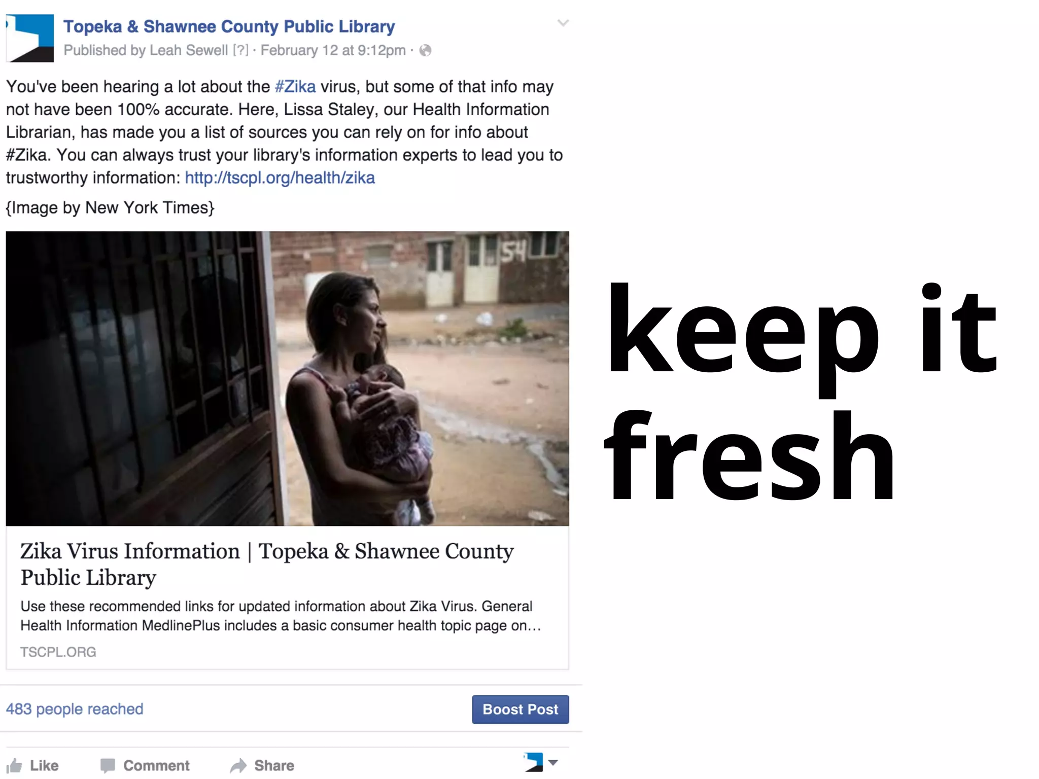keep it
fresh