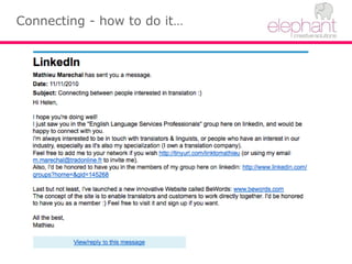 Connecting - how to do it…
 