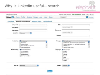 Why is Linkedin useful… search
 