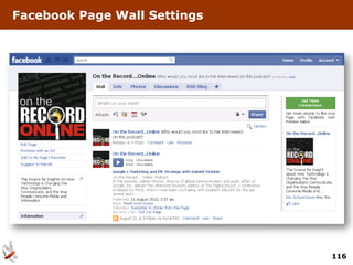 Facebook Page Wall Settings




                              116
 