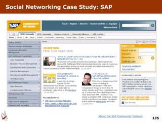 Social Networking Case Study: SAP




                            About the SAP Community Network
                                                              135
 