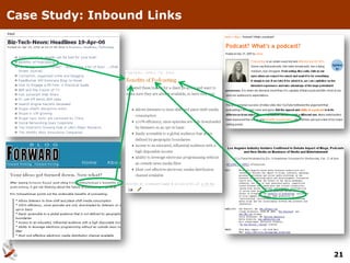 Case Study: Inbound Links




                            21
 