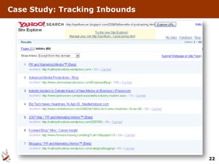 Case Study: Tracking Inbounds




                                22
 