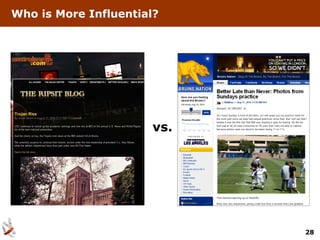 Who is More Influential?




                       vs.




                             28
 