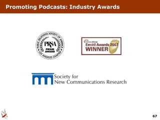 Promoting Podcasts: Industry Awards




                                      67
 