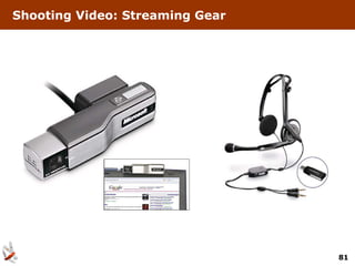 Shooting Video: Streaming Gear




                                 81
 