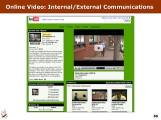 Online Video: Internal/External Communications




                                                 86
 