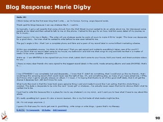 Blog Response: Marie Digby




                             90
 