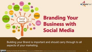 Branding Your
Business with
Social Media
Building your Brand is important and should carry through to all
aspects of your marketing.
1Branding Your Business with Social Media by Illinois workNet is licensed under a Creative Commons Attribution-Non-Commercial 4.0 International License.
 