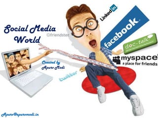 Social Media
   World

                     Created by
                     Apurv Modi




Apurv@apurvmodi.in
 