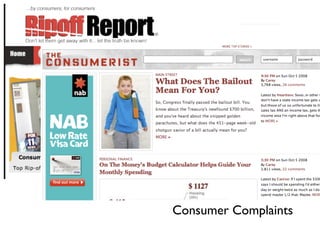 Consumer Complaints
 