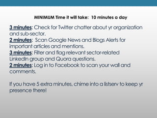 Allows us to follow multiple streams across many social media sites, creating specialized campaign and search tabs for various projects, events and organizations