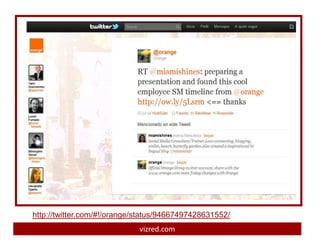 http://twitter.com/#!/orange/status/94667497428631552/
                             vizred.com
 