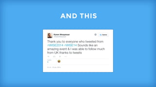 AND THIS 
Don’t look at numbers, those can be easily faked. Look for engagement. 
 