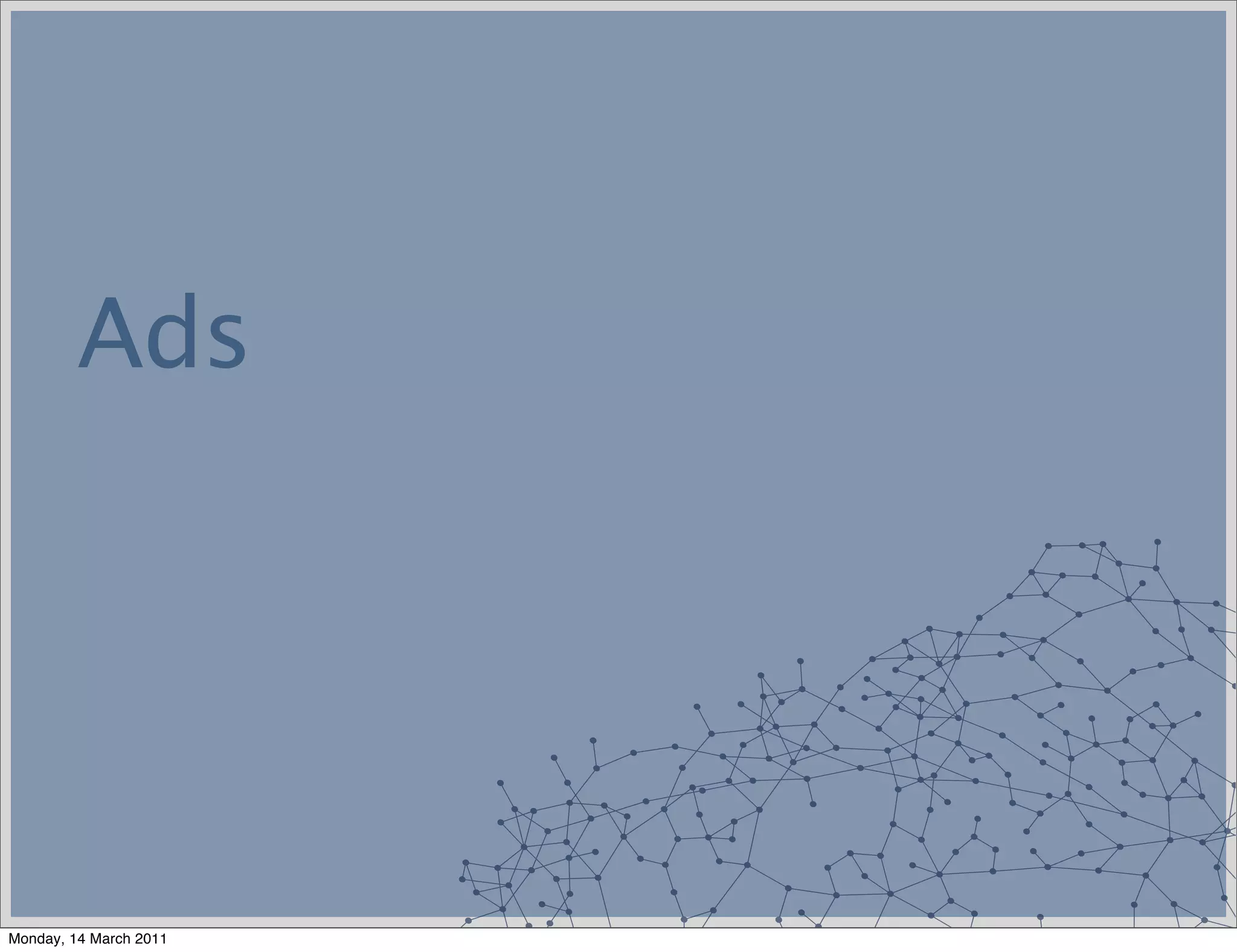 Ads




Monday, 14 March 2011
 