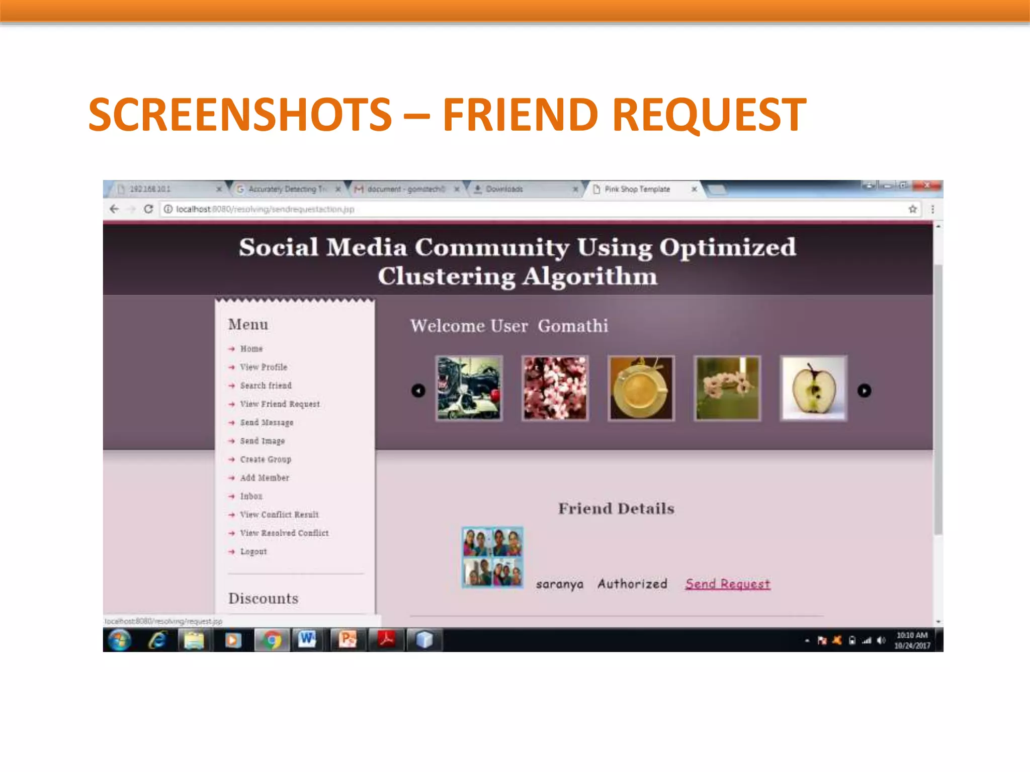 SCREENSHOTS – FRIEND REQUEST
 
