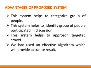 M.Tech Project Social media community using optimized algorithm by M ...
