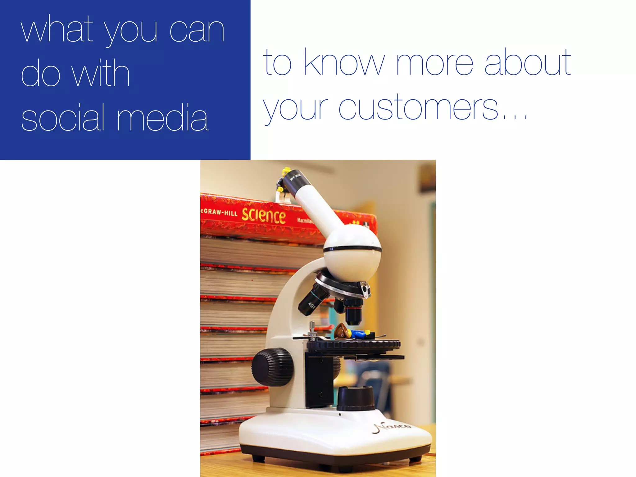 what you can
do with      to know more about
social media your customers...
 