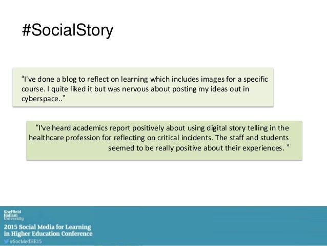 Social storytelling: Evidencing a personal learning narrative through…