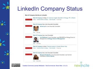 LinkedIn Company Status




 Creative Commons License Attribution - NonCommercial- Share Alike 3.0 U.S.
 