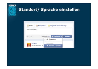 Standort/ Sprache einstellen
 
