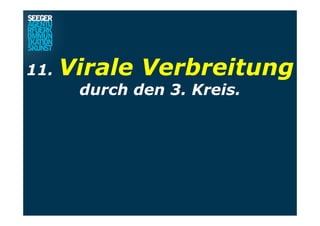 11. Virale Verbreitung
durch den 3. Kreis.
 