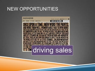 NEW OPPORTUNITIES




        driving sales
 