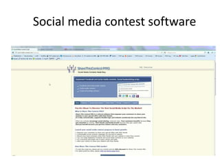 Social media contest software
 