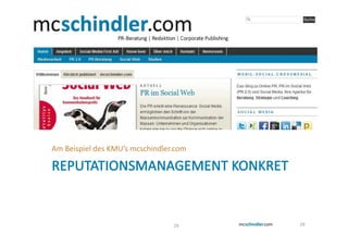 Am Beispiel des KMU’s mcschindler.com




                                 29     29
 
