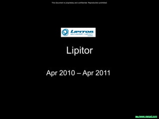 Lipitor Apr 2010 – Apr 2011  