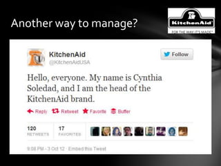 Another way to manage?
 