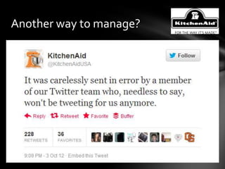 Another way to manage?
 