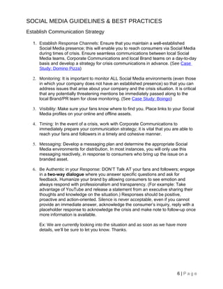 Social media crisis management toolkit | DOC