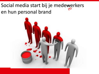 Social media start bij je medewerkers
en hun personal brand
 